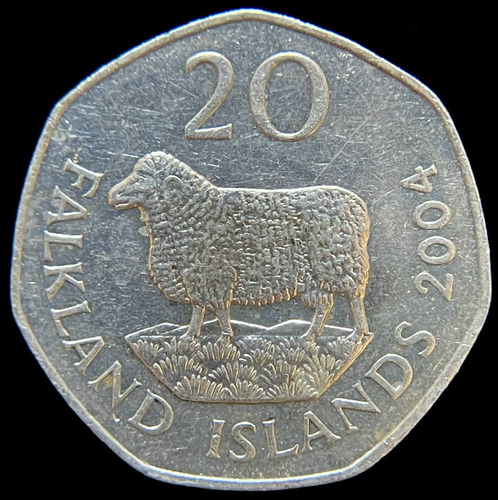 Islas Malvinas, 20 Pence, 2004. Isabel Il. Xf