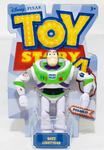 Buzz Lightyear Figura Posable Toy Story 4 Disney Pixar