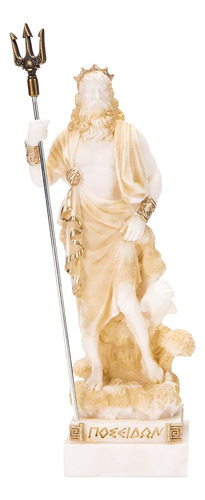 Poseidón Dios Griego Del Mar Con Figura De Estatua Del Tride