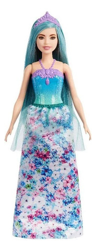 Boneca Barbie Princesas Cabelo Azul Mattel Hgr13