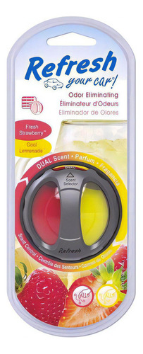 Difusor Perfume Para Auto Refresh Your Car Doble Aroma Fragancia Fresa Fresca Y Limonada Fresca