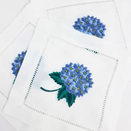 Servilletas De Cóctel Blancas Bordadas 6 X6 Juego De ...
