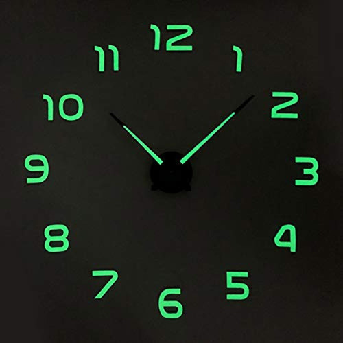 Reloj De Pared 3d Moderno Grande Luminoso Sin Marco [u]