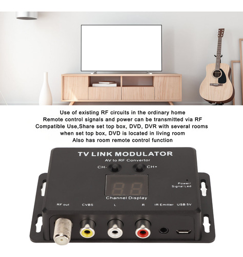 Modulador Av Tv Link Support Pal Ntsc Stable Small To Rf