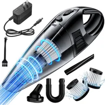 Comprar Aiyinsmart Aspiradora Portátil Inalámbrico De Mano Para Hogar Auto 9kpa, 2 Filtros Hepa, Aspiradoras Para Autos, Hogar, Oficina, Pelo De Mascotas, Negro, Filtro Lavable