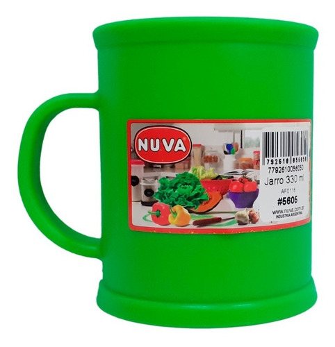 Imagen 3 de 8 de Taza Jarro Mug Nuva Plástico Reforzado 330 Ml X 1 Unidad