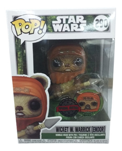 Funko Pop 290 Wicket W. Warrick Star Wars Edicion Limitada