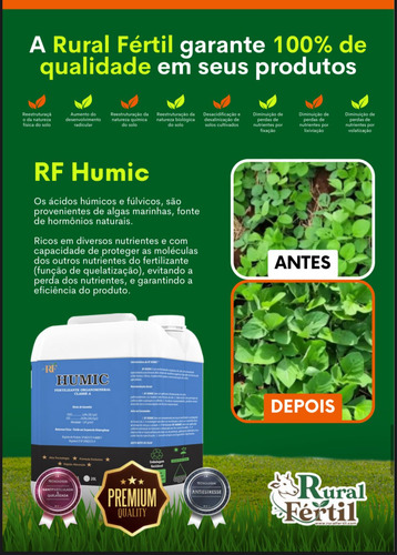 Rf Humic 1l Para Correção E Nutrição Do Solo Naturalmente