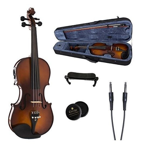 Cecilio 44 Cvnae330sr Ebony Fitted Acousticelectric Violin I