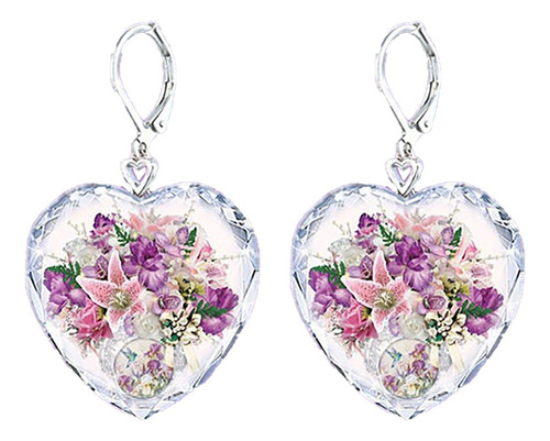 Xc 1par Pendientes Cristal Fashion Lady Con Circon