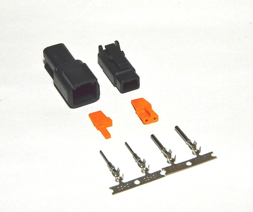 Dtm Black 2-pin Connector Kit With 20 Gauge Stamped Con...
