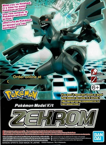 Model Kit Pokémon Zekrom Marca Bandai 