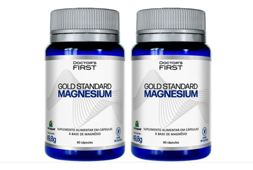 KIT 2 Gold Standard Magnesium Doctor's First 60 cápsulas