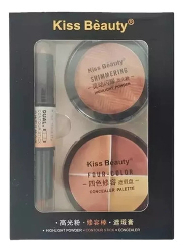 Kit Corrector Y Contorno Kiss Beauty Maquillaje Chacao