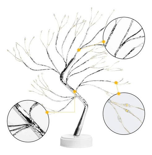 Luz Nocturna Led, Cuento De Hadas, Árbol, Alambre De Cobre