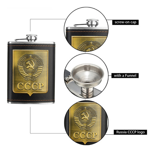8oz Botella De Licor De Viaje Portátil De Acero Inoxidable