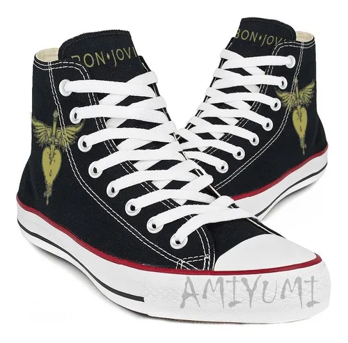 T nis Jon Bon Jovi All Star Converse Customizado Unissex