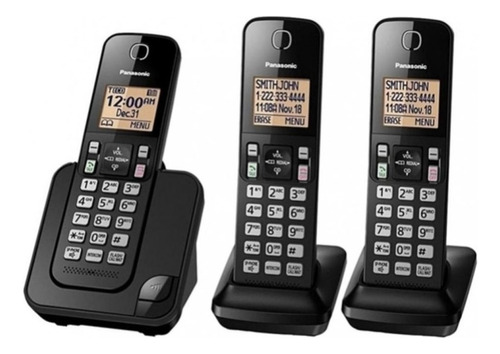 Telefone Panasonic KX-TGC353 sem fio - cor preto