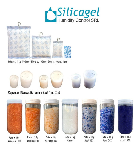 Silicagel Pack Bolsas X 500grs.c/indicador Naranja