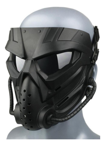 Mascara Jogos Airsoft Paintball Proteçao Full Face Predator Cor Preto
