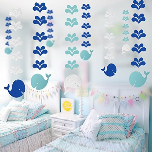 Luoem Nautico Colgante De Baby Shower Decoracion Ballena Abe