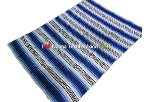 Cobija Para Yoga Tipo Falsa Azul Rey Claro 4 Pz 1.30m X1.85m