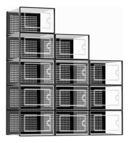 Cajas Almacenamiento Zapatos Grande 12 Unidades Transparente