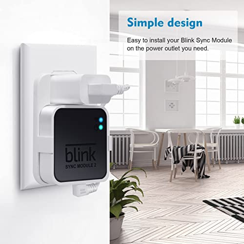 Soporte De Pared Con Enchufe Para Blink Sync Module 2 Con Ca