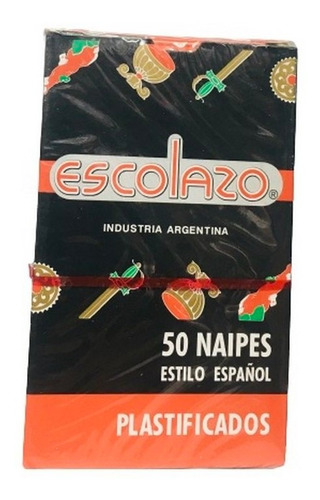 Naipe Economic Escolazo X 50 Cartas Pack X12 Ar1 Ec50 Ellobo