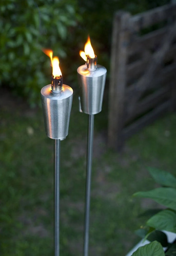 Imagen 3 de 6 de Antorcha Acero Inoxidable Pack X 3 Unidades Citronella