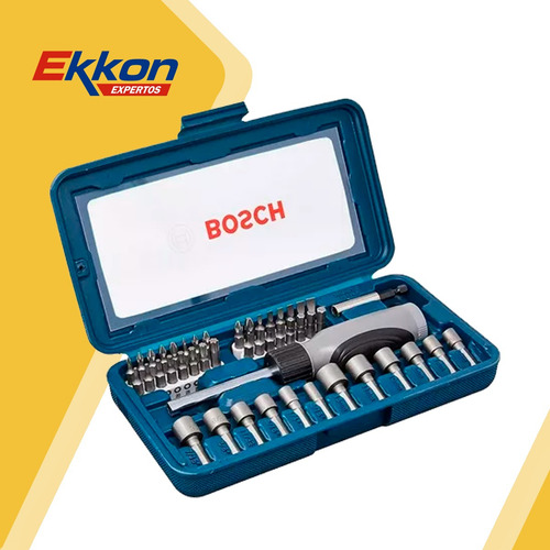 Imagen 3 de 5 de Juego Set Atornillador Bosch Puntas/dados 46 Piezas