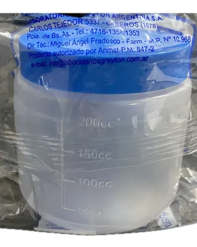 comprar  Frasco Estéril Colector De Orina 250cc Greyton X 250 Un