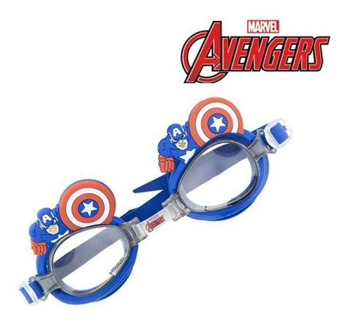 Óculos Natação Infantil Capitão América Avengers 3d -piscina