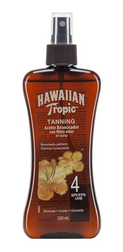 Hawaiian Tropic Aceite Bronceador Tanning Fps4 Spray 240ml