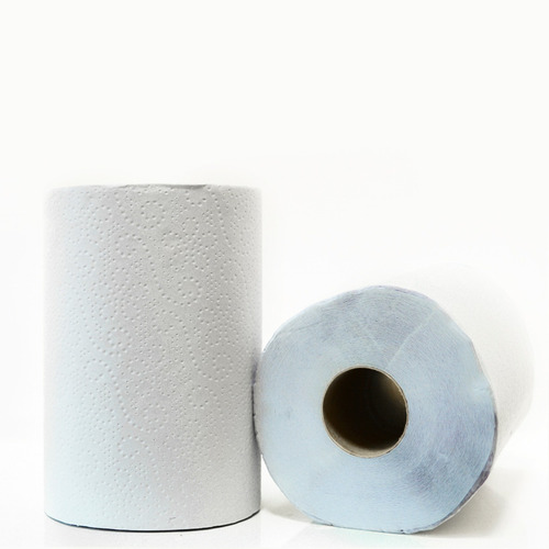 Imagem 2 de 2 de Papel Toalha Bobina 6 Rolos Com 200 Metros Branco Comum