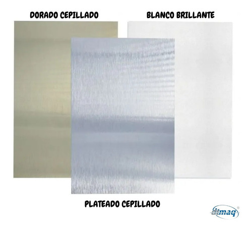 Aluminio Sublimable Plata Cepillado 4 Unidades Espesor 0,4mm