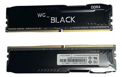 Memória Ram 32gb 2x16gb Ddr4 3200mhz Preto Western Game - Nf