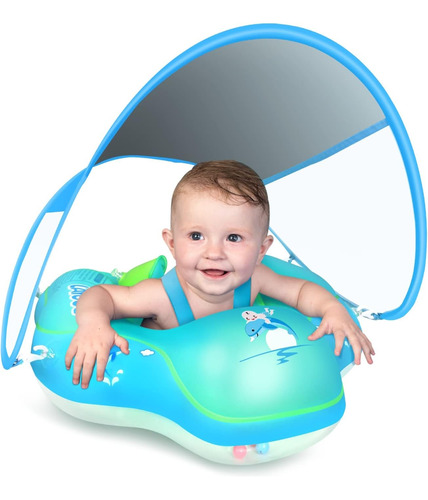 Flotador De Natacion Inflable Para Bebes, Con Toldo