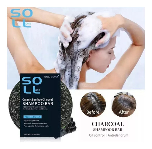 3 Peças De Shampoo Escurecedor Em Barra E Sabonete Em Barra