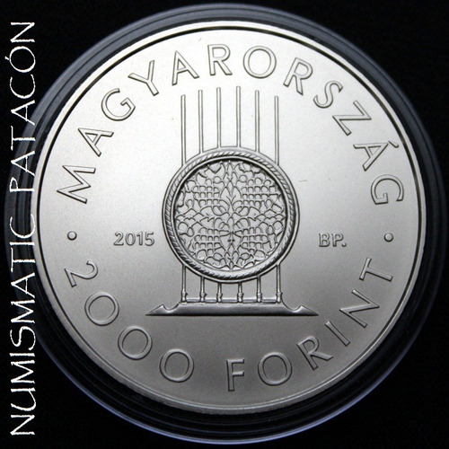 Moneda Hungria 2000 Forint 2015 - Tinodi - Cuproníquel Proof