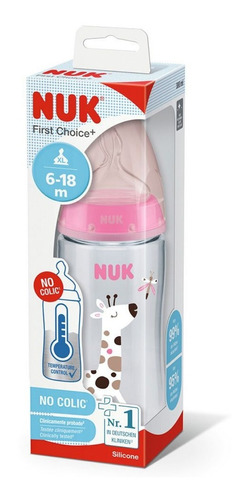 Mamadera Bebe Control Temperatura 300 Ml 6 A 18 Meses Nuk