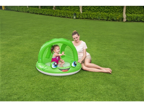 Imagen 3 de 5 de Pileta Inflable Con Techo Bestway 52189 Animales 26 Lt