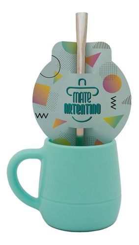 Imagen 4 de 10 de Set Matero 12 Mate Asa Pastel Bombilla Acero Vaciado Fácil