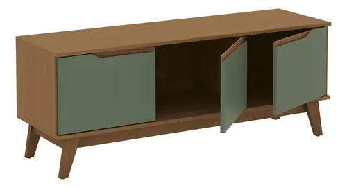 Rack Kappesberg 3 Portas Canela/verde 136cm | MercadoLivre