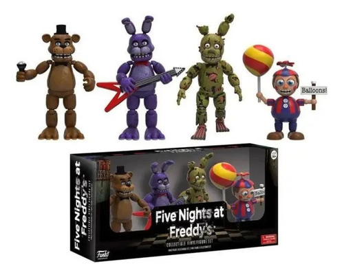 Figuras De Acción Fnaf Fazbear 4 Pzas.