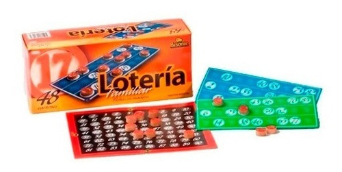 Juego De Bingo Lotería Bisonte 48 Cartones Fichas De Madera