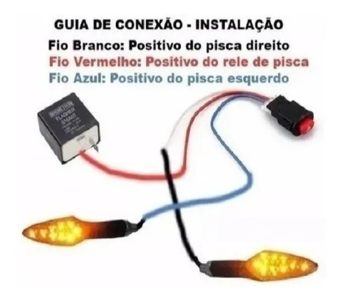Imagem 3 de 5 de Interruptor Botão Moto Universal Pisca Alerta Liga / Desliga