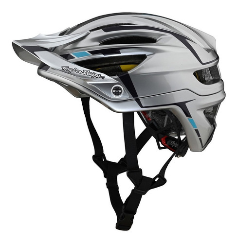 Casco Troy Lee Designs A2 Mips Helmet Sliver Silver/burgundy