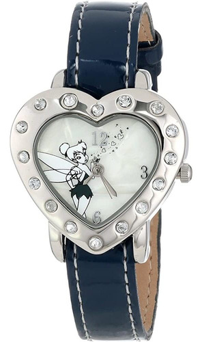 Disney Tk1033 Tinkerbell Heart Shape Case Reloj De La Correa