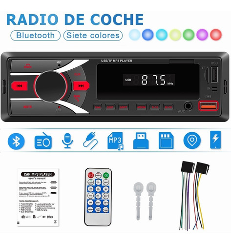 Auto Estereo Coche Reproductor Mp3 Radio Con Localiza 2usb